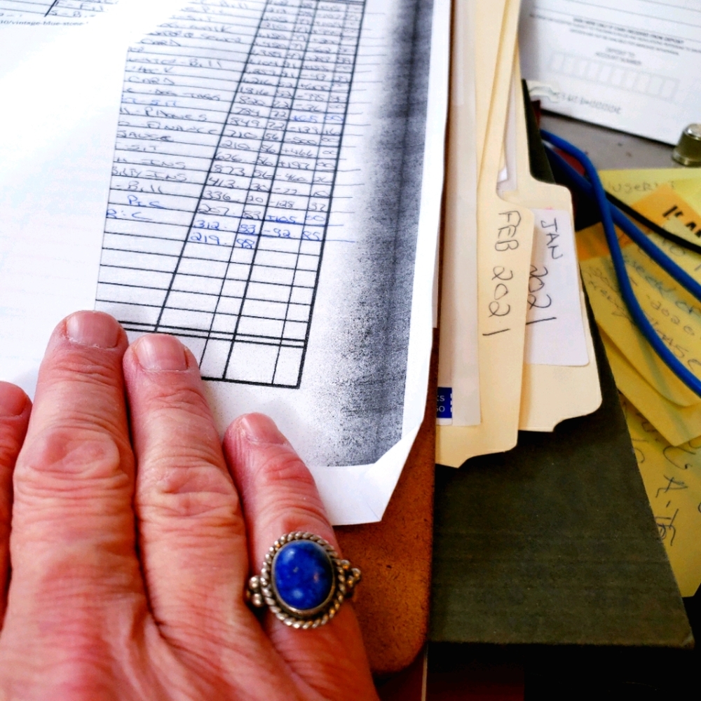 VINTAGE BLUE STONE ART DECO RING - Picture 4 of 5